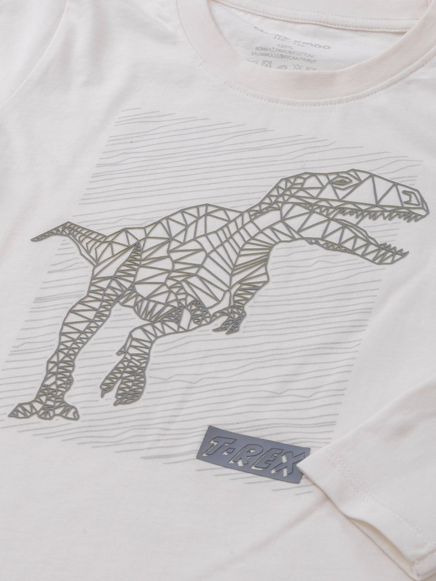 Fiú hosszú ujjú póló Star White Dino