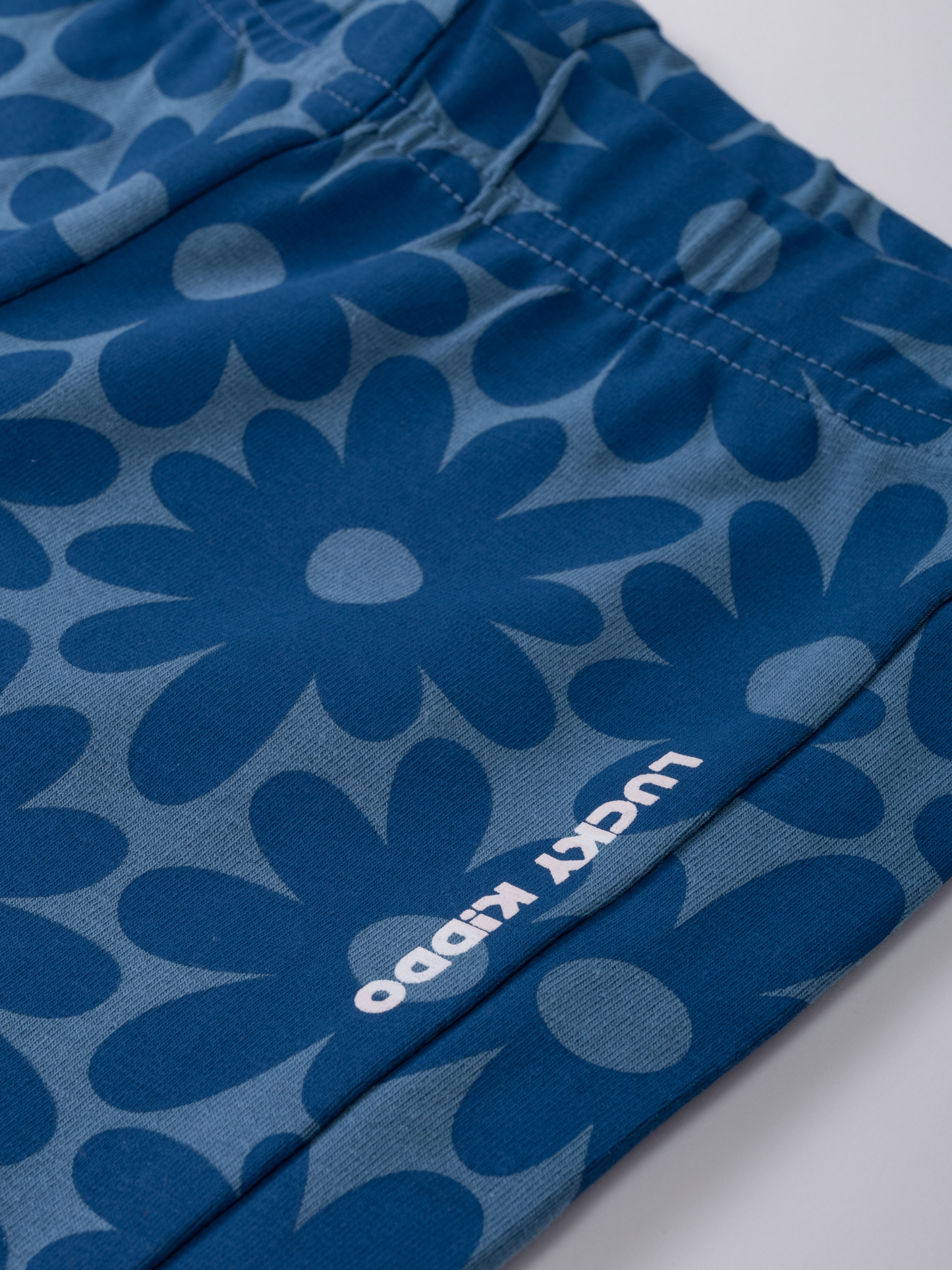 Flowers Blue | Bővülő szárú lányka leggings