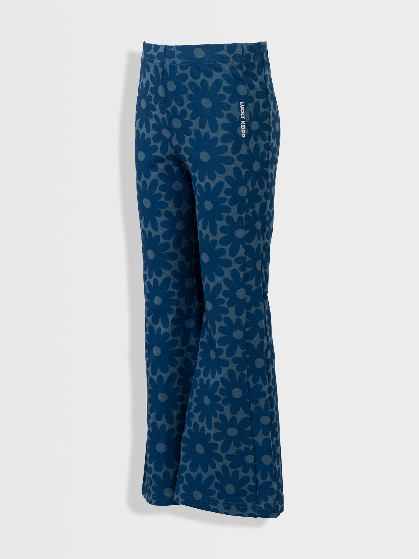 Flowers Blue | Bővülő szárú lányka leggings