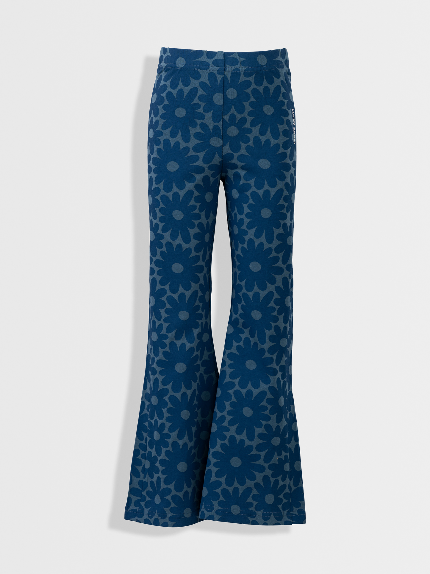 Flowers Blue | Bővülő szárú lányka leggings