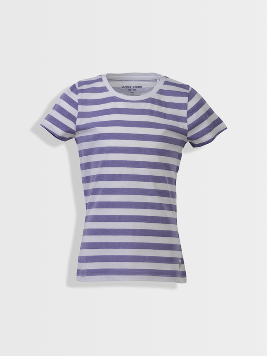 Plum Stripes | Rövid ujjú póló lányoknak
