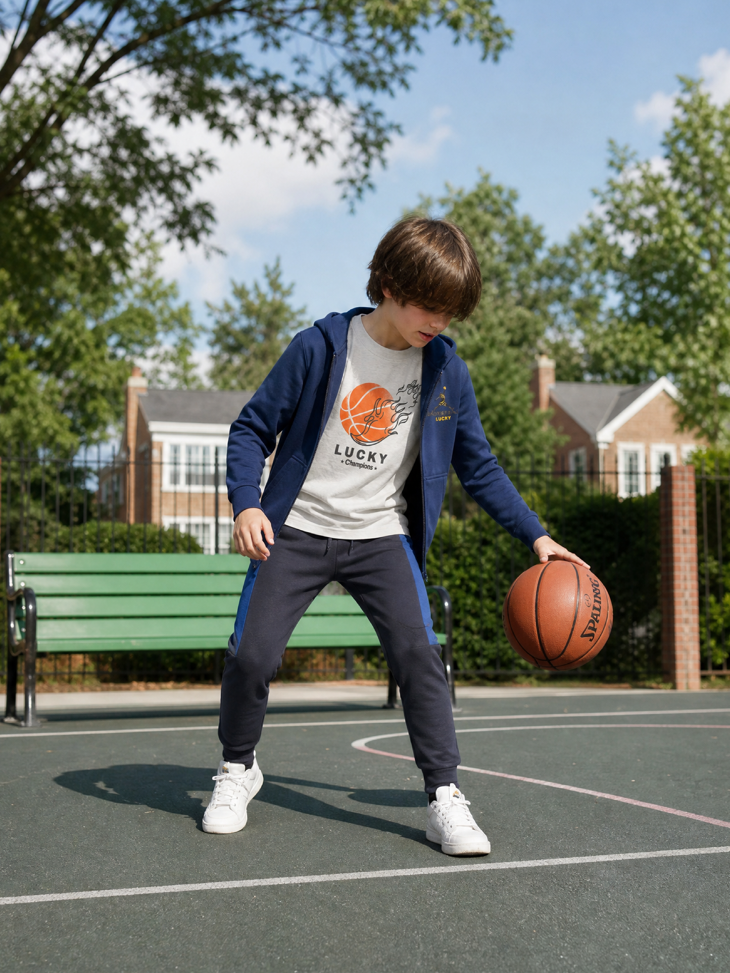 Navy Basket | Kapucnis dzseki fiúknak - klasszikus szabás