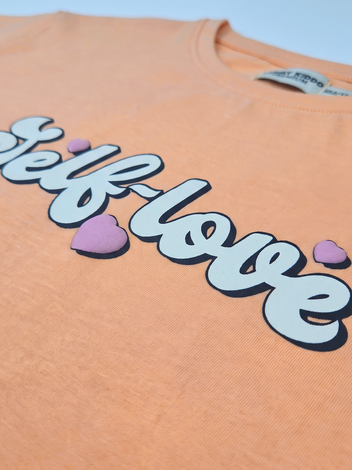 Orange Self Love | Hosszú ujjú póló lányoknak - laza szabás