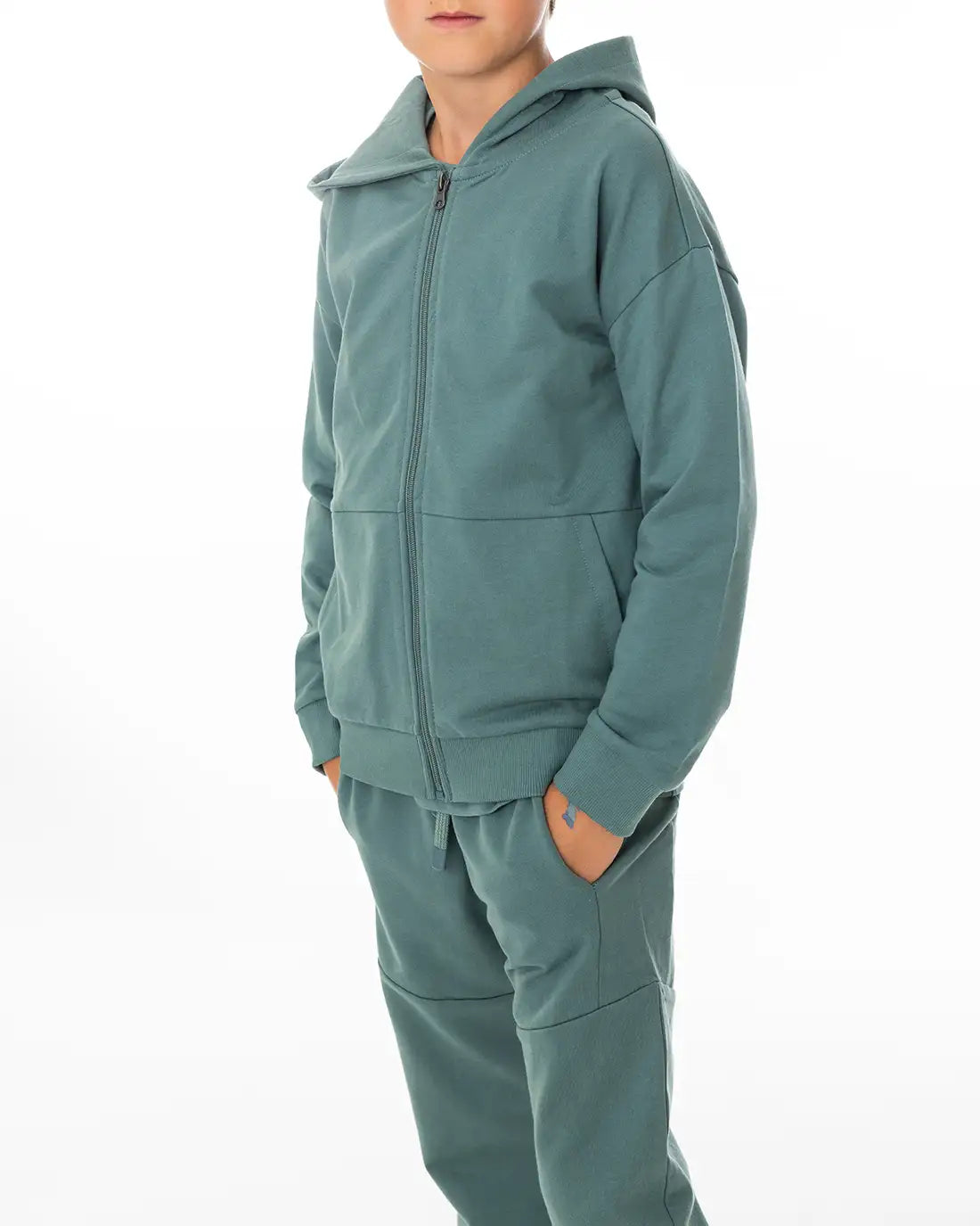 Fiú cipzáras kapucnis pulóver Hero