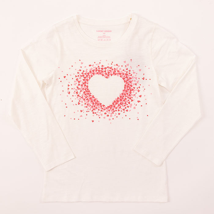 Lány hosszú ujjú póló White Heart