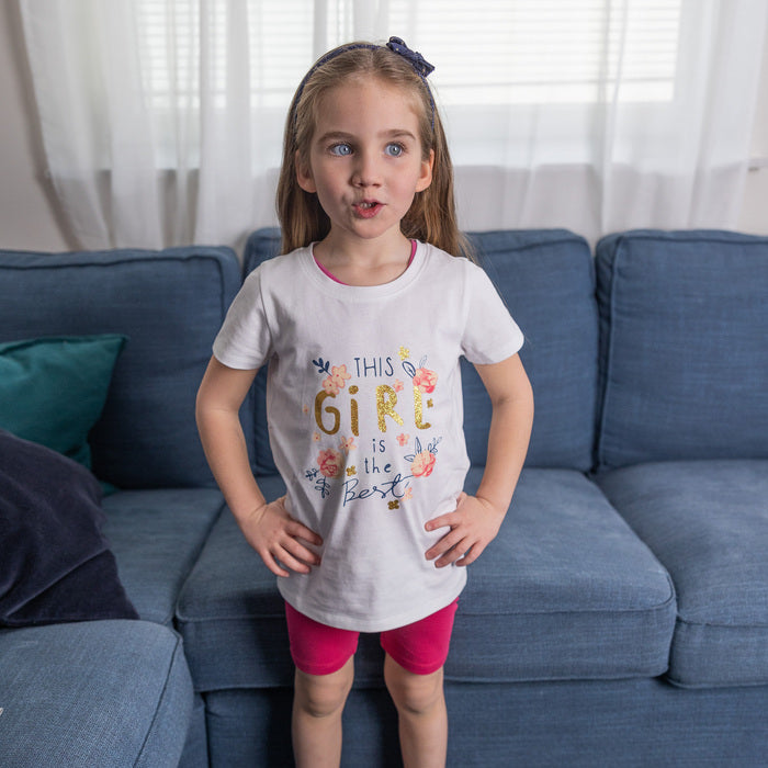 Lány rövid leggings Pink