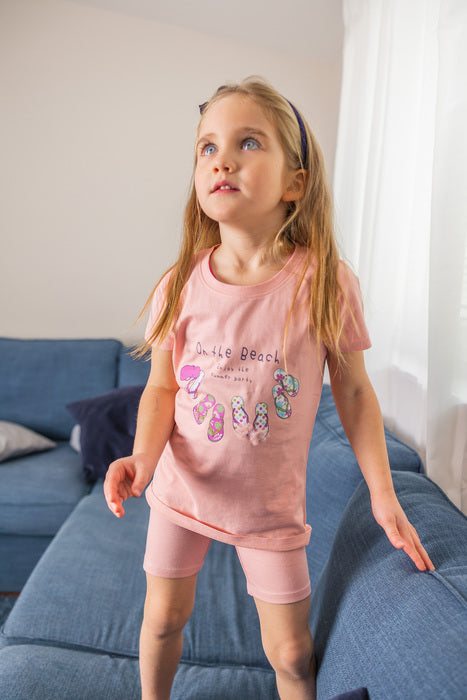 Lány rövid leggings Peach