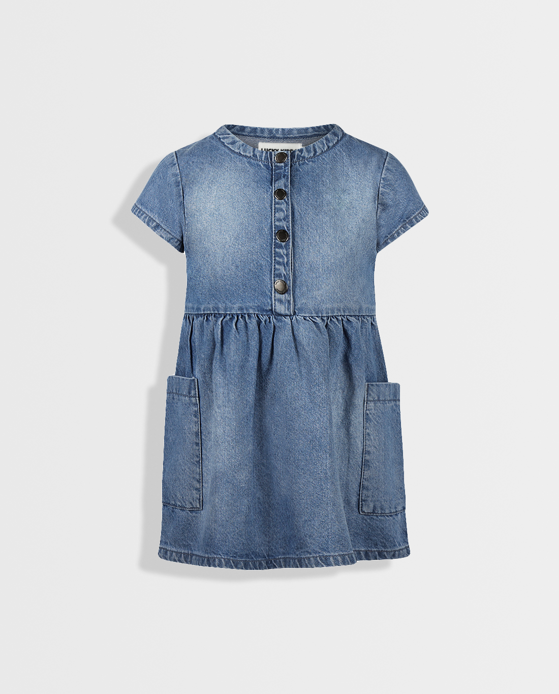 Denim Delight | Rövid ujjú farmer ruha lányoknak