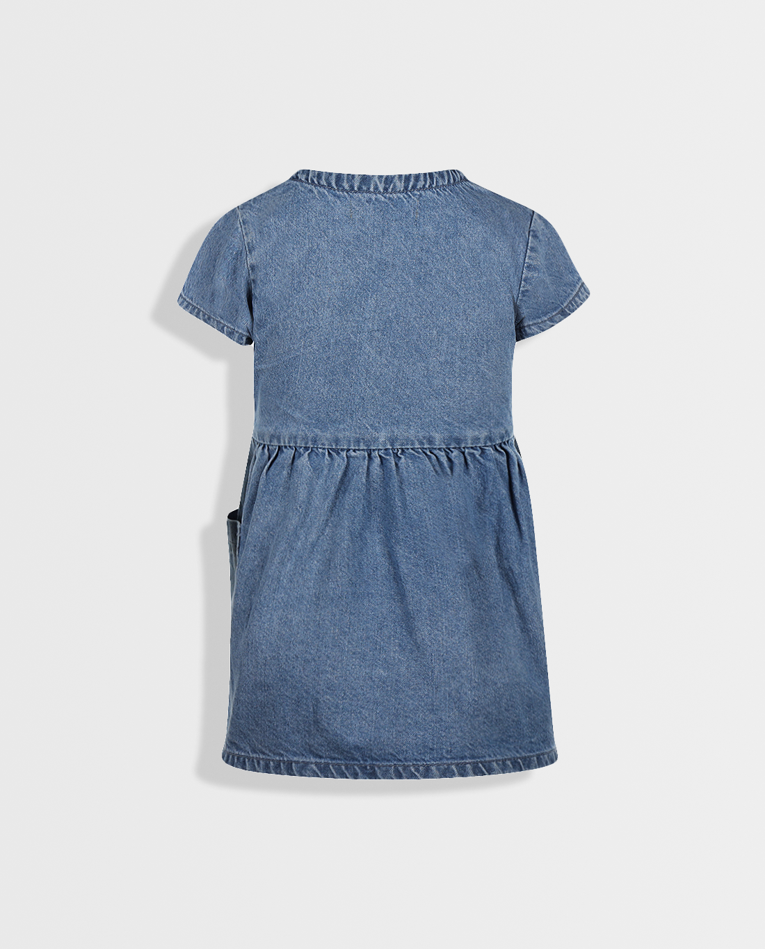 Denim Delight | Rövid ujjú farmer ruha lányoknak