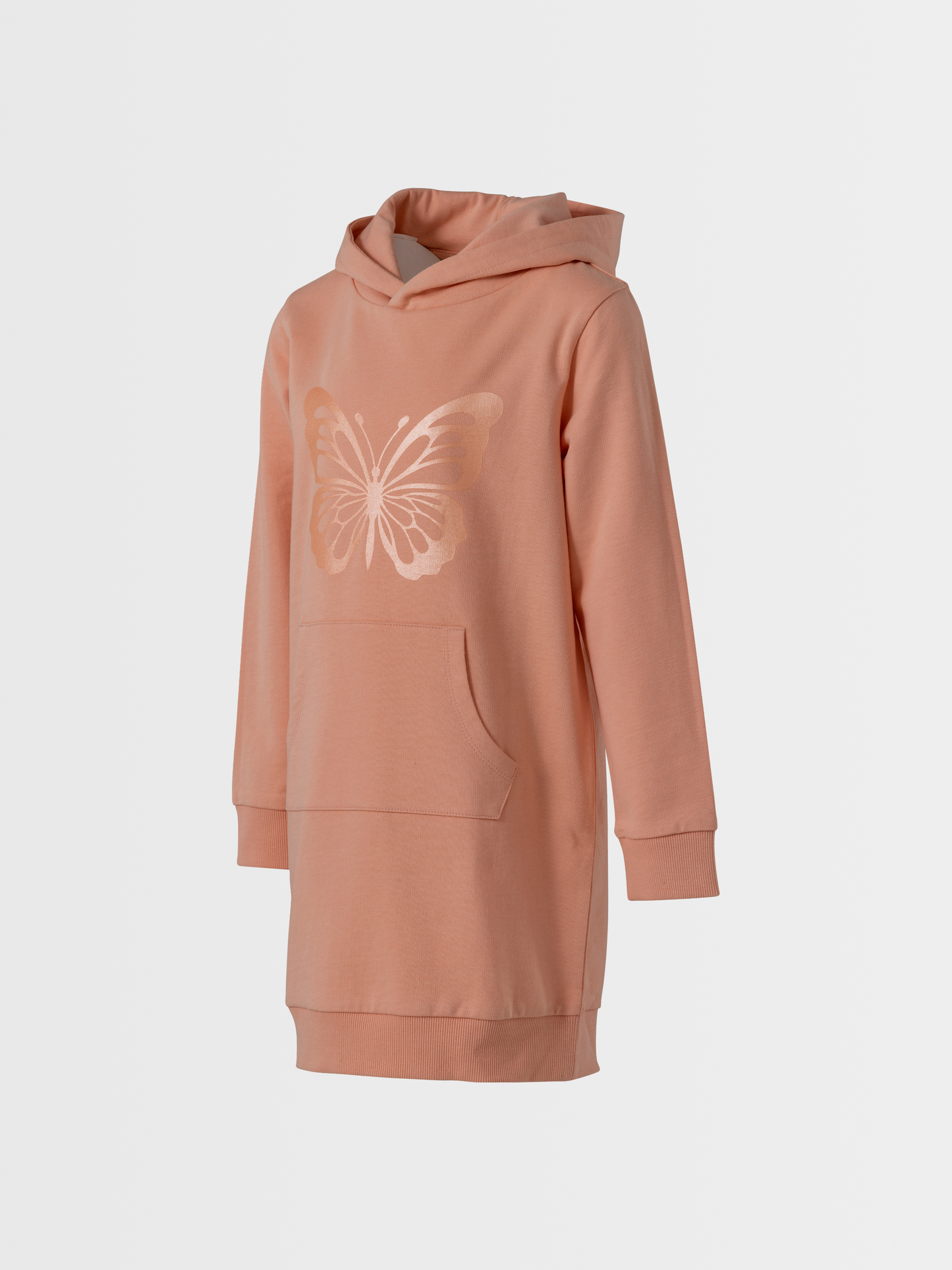 Coral Butterfly | Lányka hosszú hoodie
