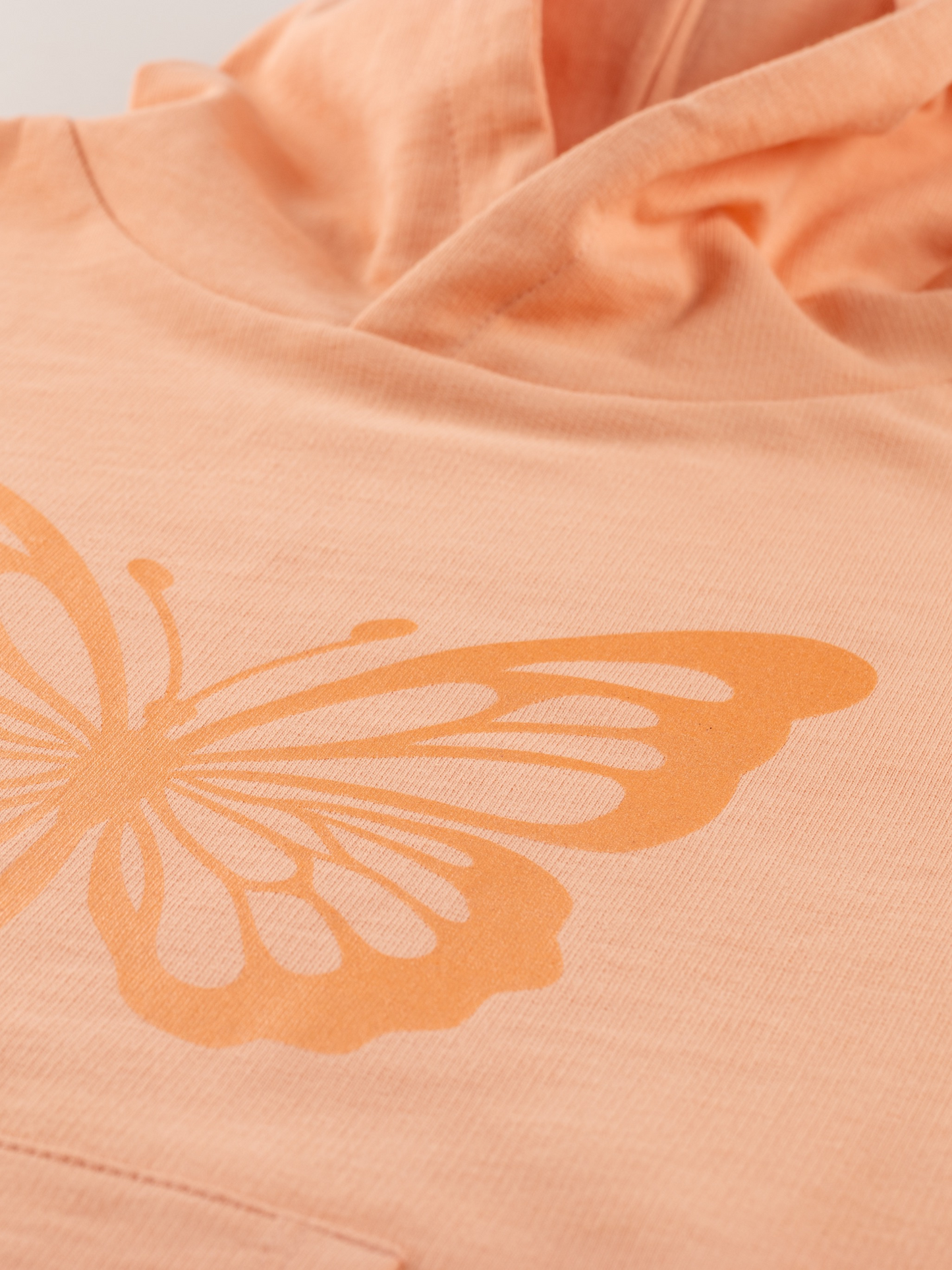 Coral Butterfly | Lányka hosszú hoodie