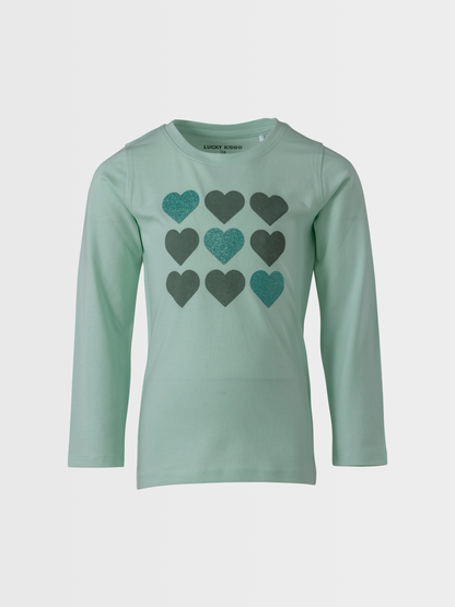 Greenish Hearts | Hosszú ujjú póló lányoknakk