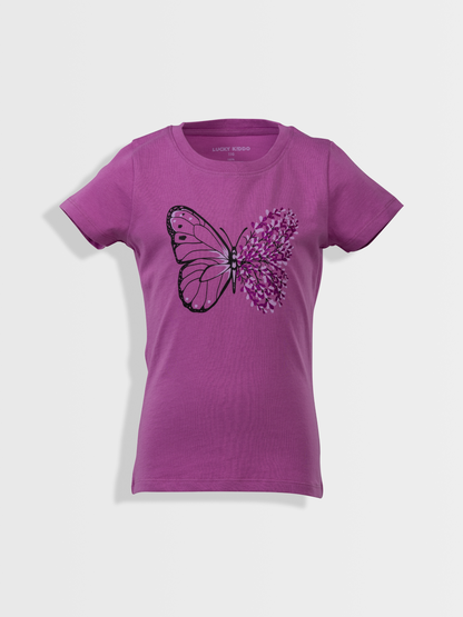 Violet Butterfly | Rövid ujjú póló lányoknak
