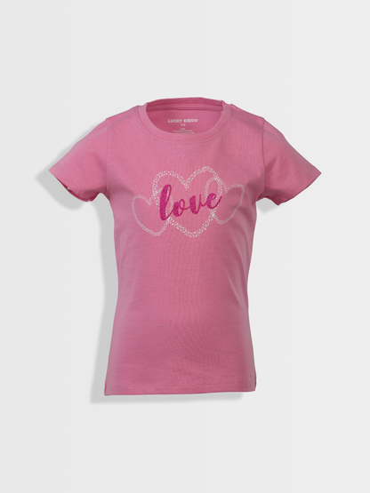 Pink Love | Rövid ujjú póló lányoknak