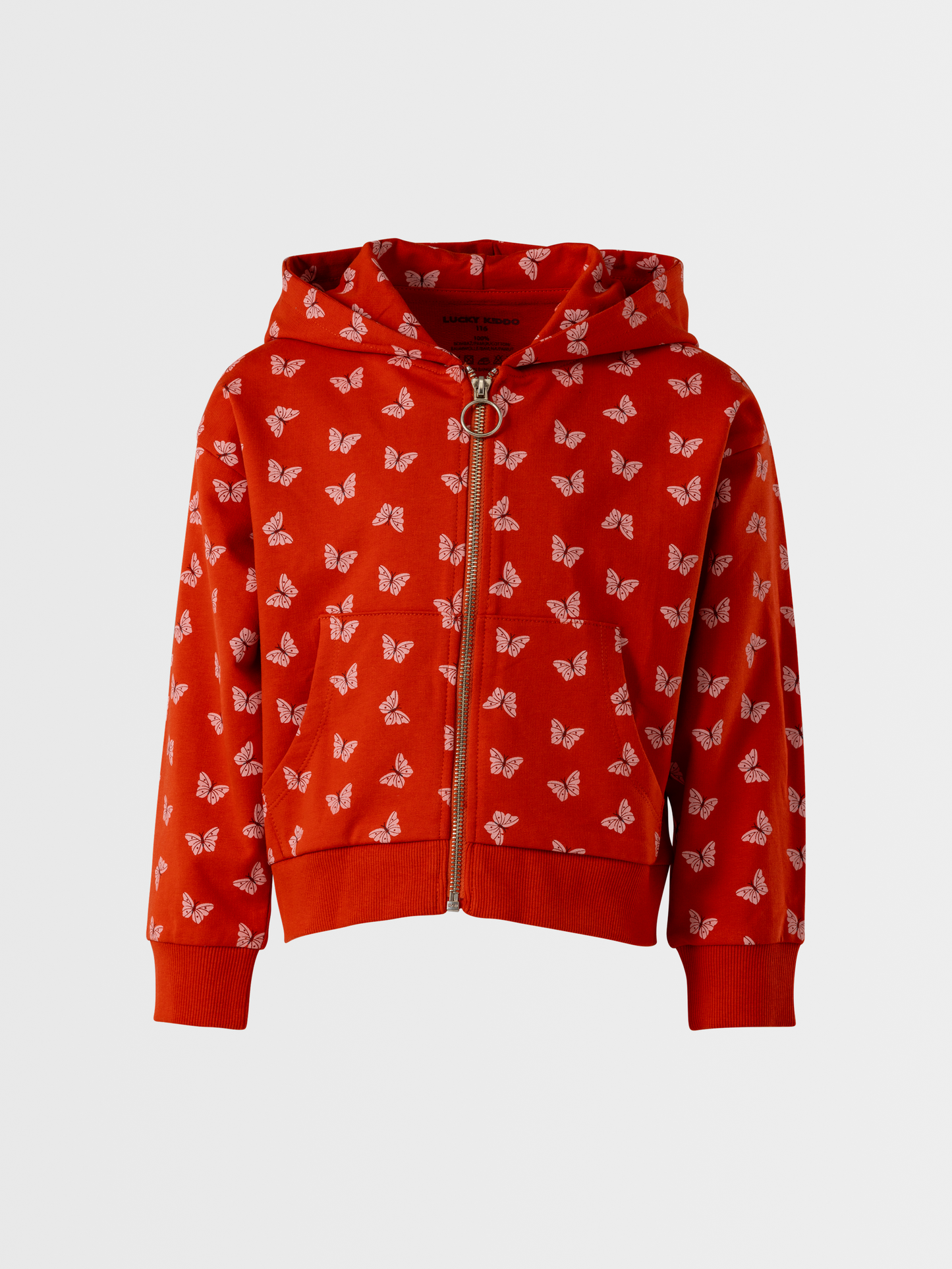 Ginger Butterflies | Lányka cipzáras hoodie