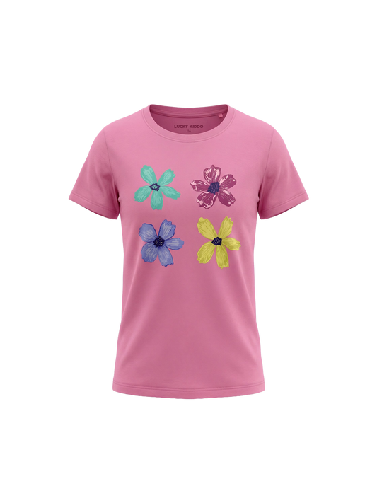 Happy Flower Quartet | Rövid ujjú póló lányoknak