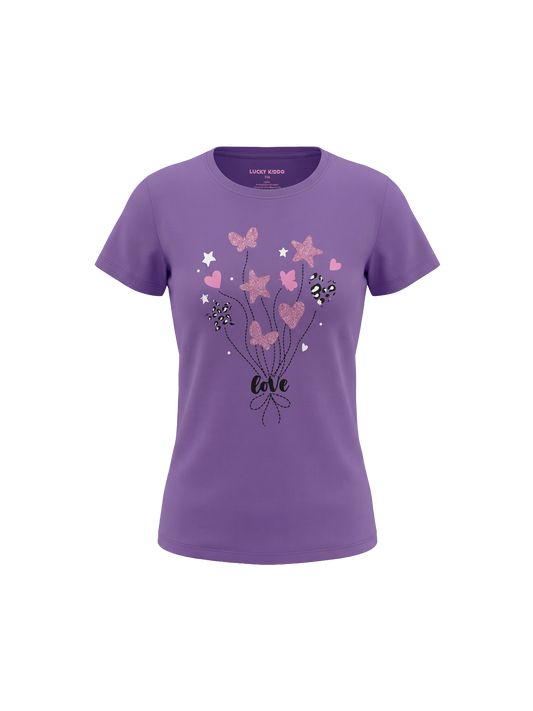 Love Balloon Bouquet | Rövid ujjú póló lányoknak