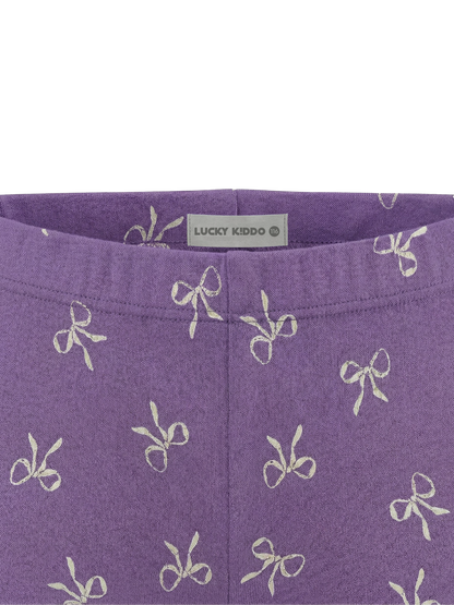 Purple Bow Magic | Leggings lányoknak