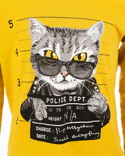 Fiú kapucnis póló Bad Cat