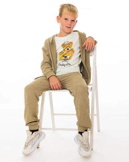 Fiú jogger nadrágok Light Brown