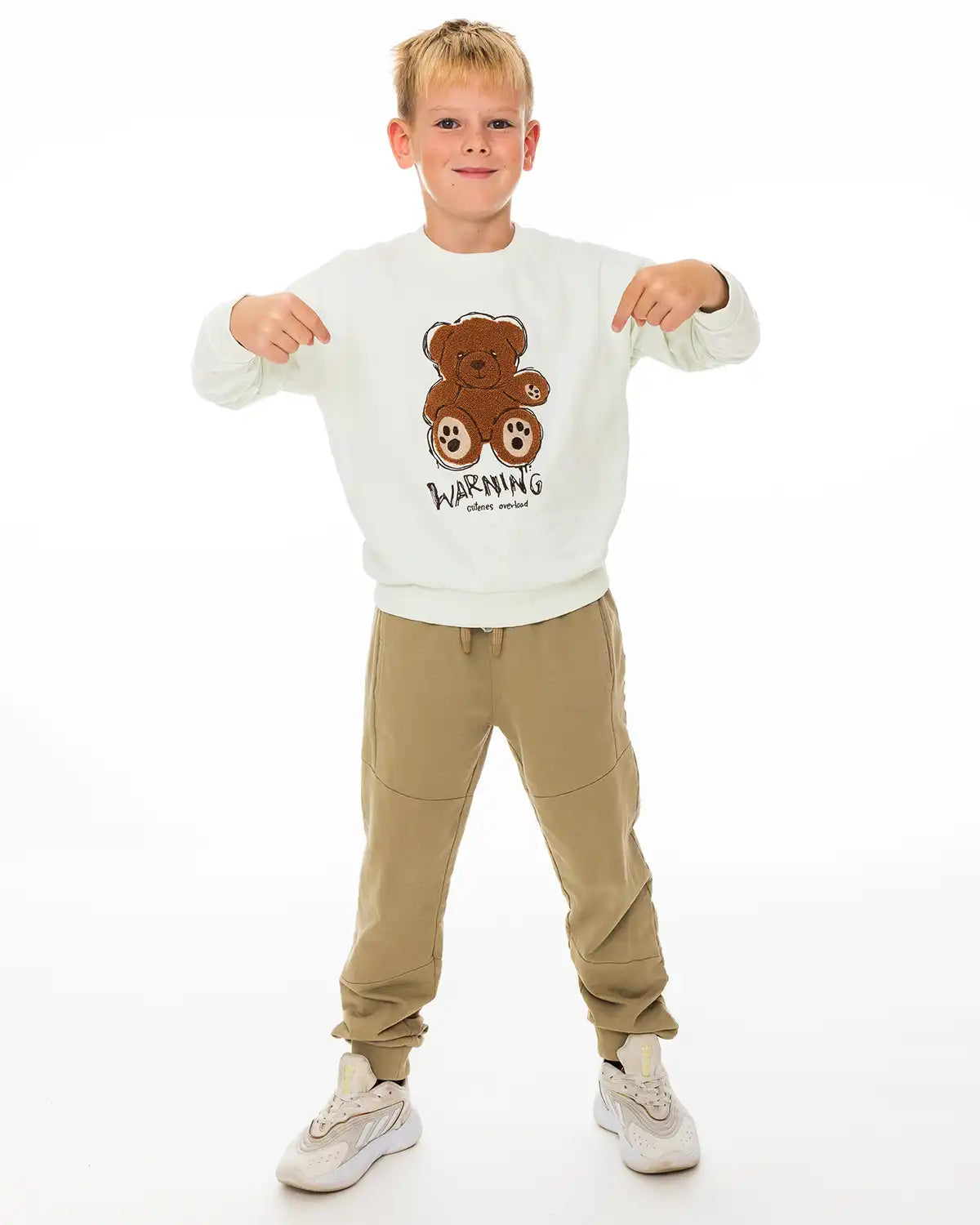 Fiú pulóver Bear Warning