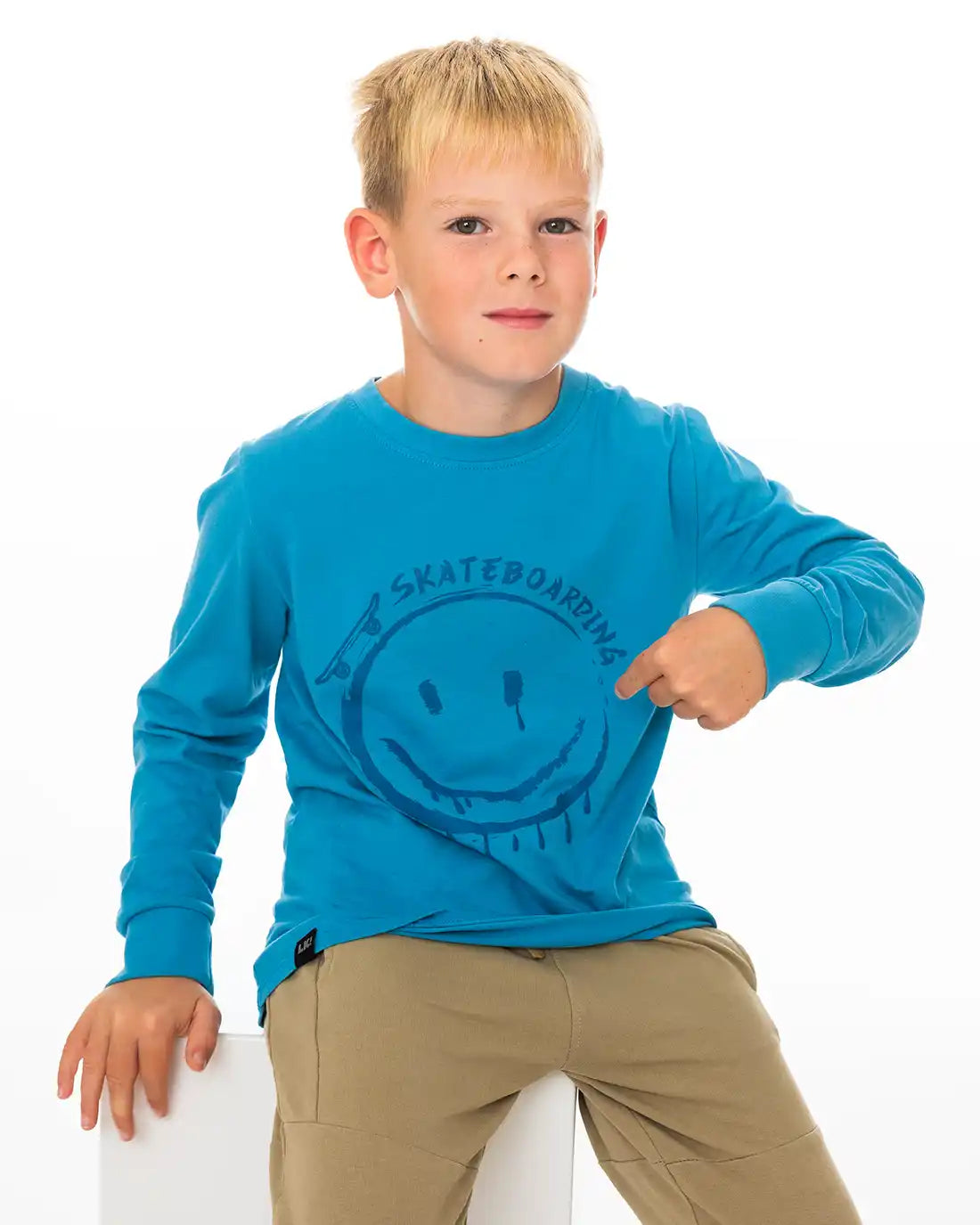 Fiú Hosszú ujjú  póló  Skateboarding