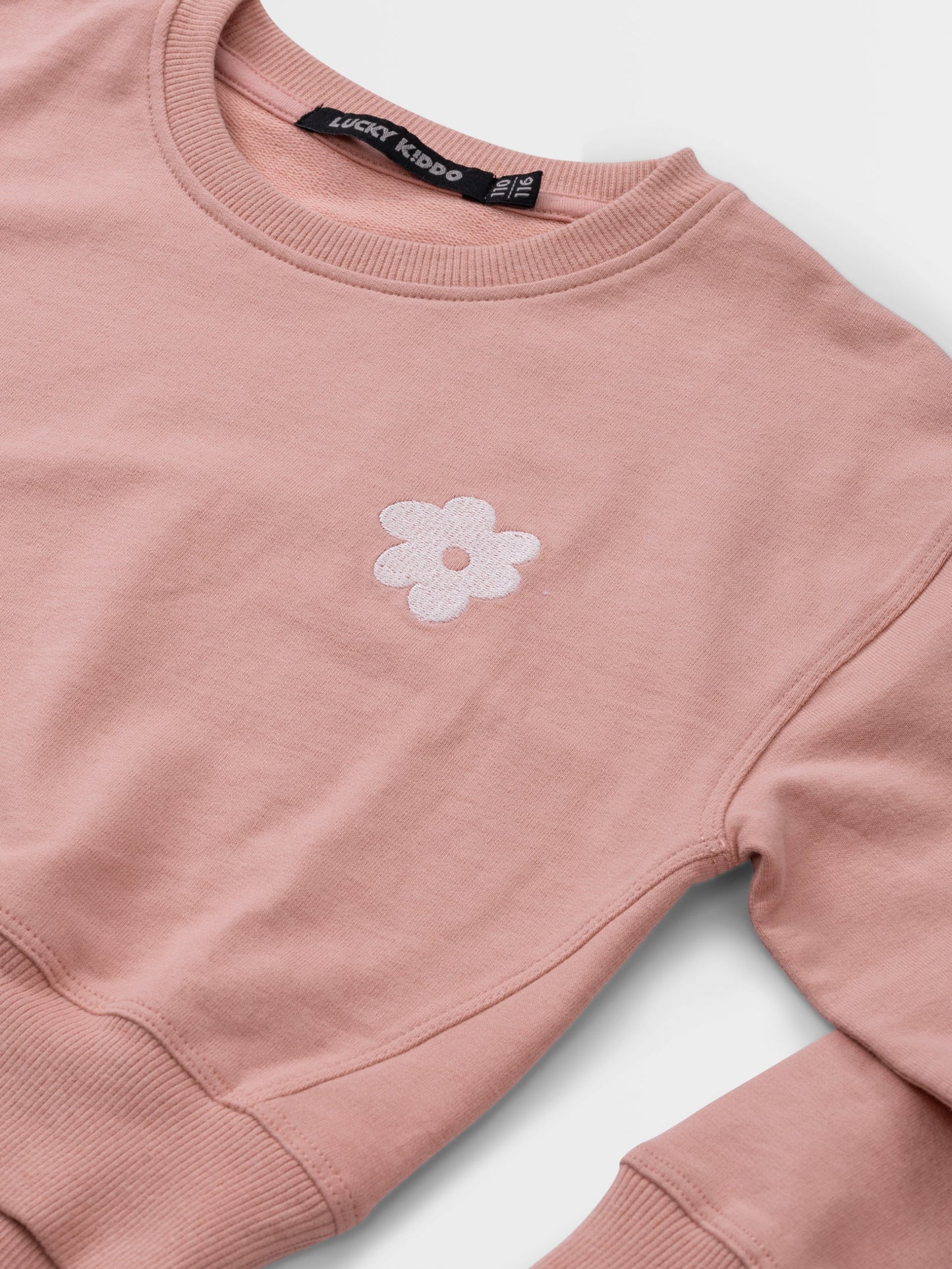 Lány rövidített pulóver Peach