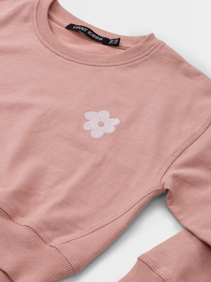 Lány rövidített pulóver Peach