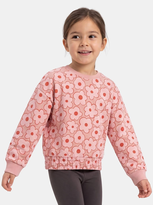 Peach Flowers | Rövidített pulóver lányoknak