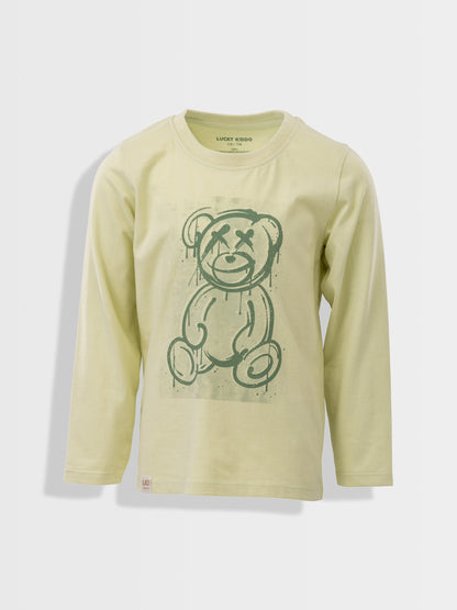 Fiú hosszú ujjú Teddy bear