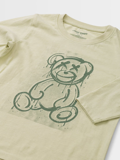 Fiú hosszú ujjú Teddy bear