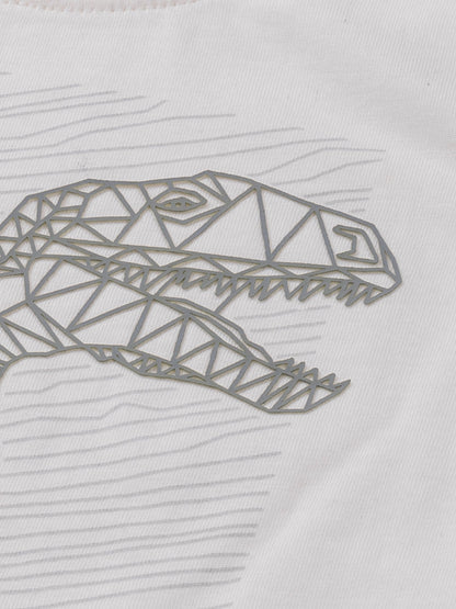 Fiú hosszú ujjú póló Star White Dino