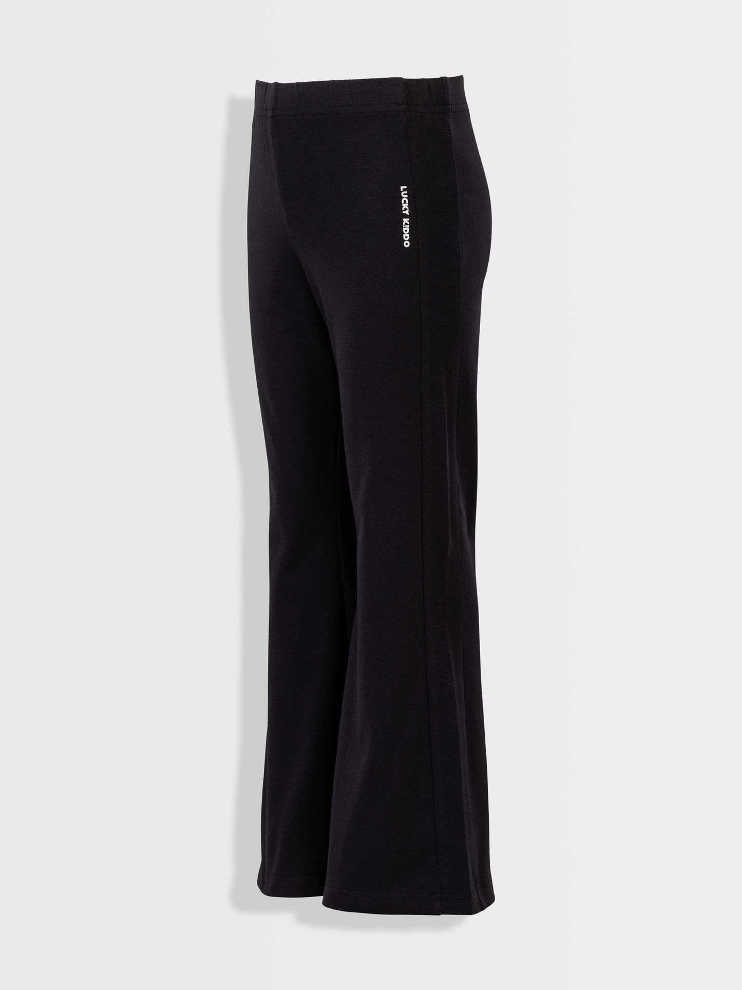 Solid Black | Bővülő szárú lányka leggings