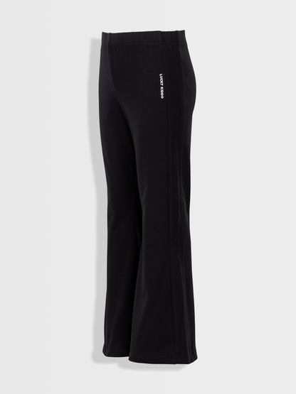 Solid Black | Bővülő szárú lányka leggings