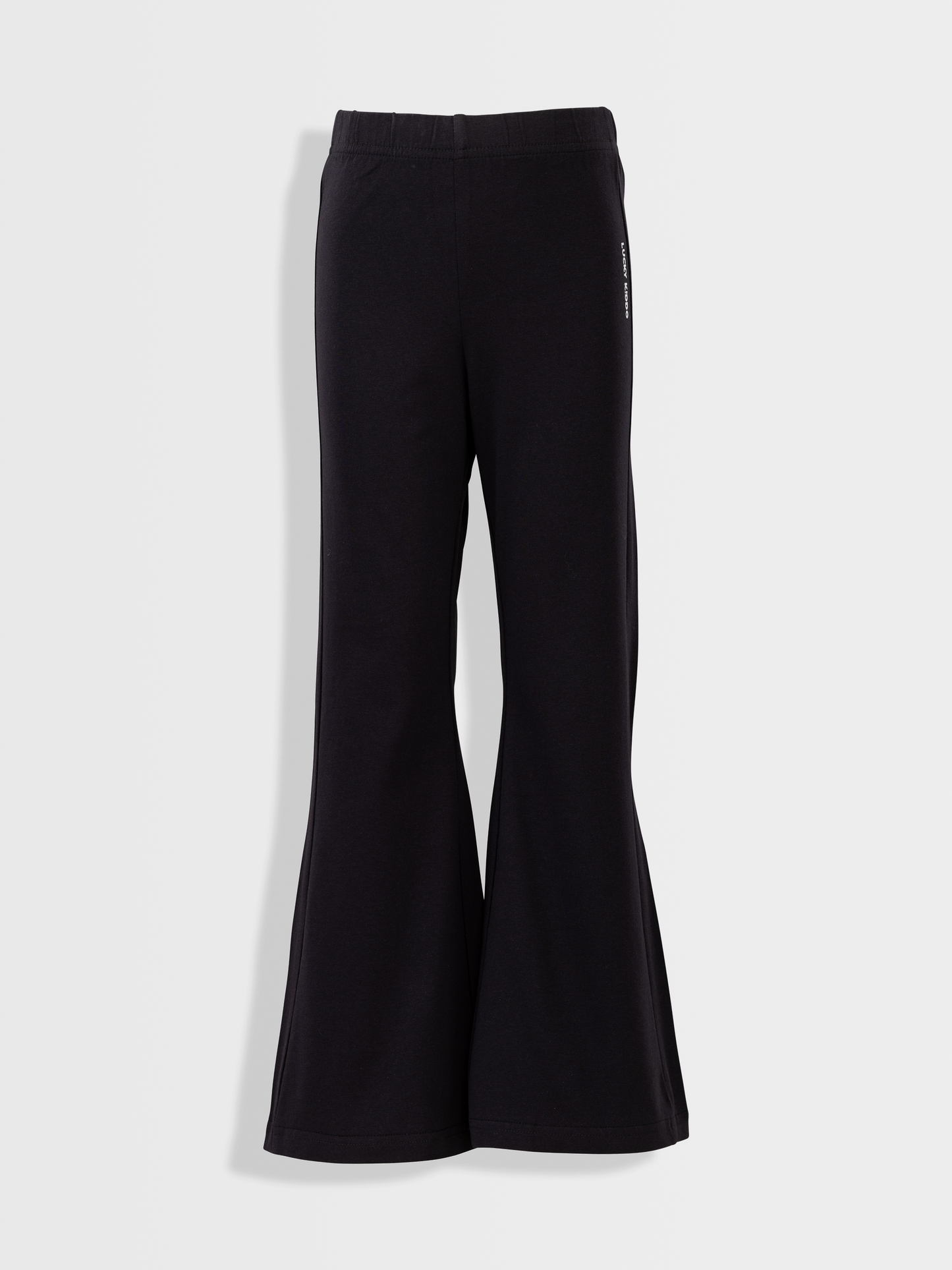 Solid Black | Bővülő szárú lányka leggings