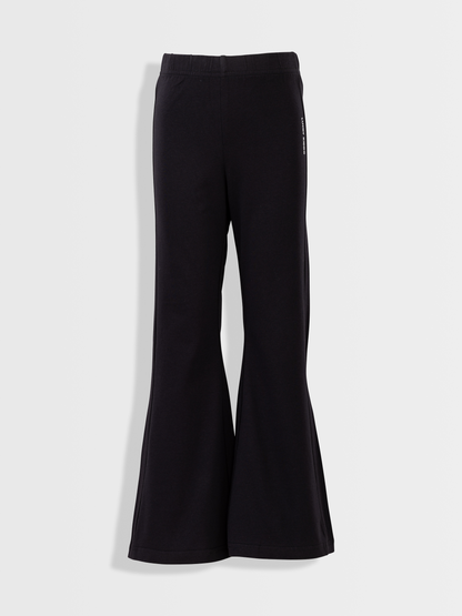 Solid Black | Bővülő szárú lányka leggings