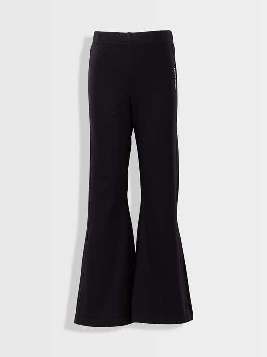Solid Black | Bővülő szárú lányka leggings