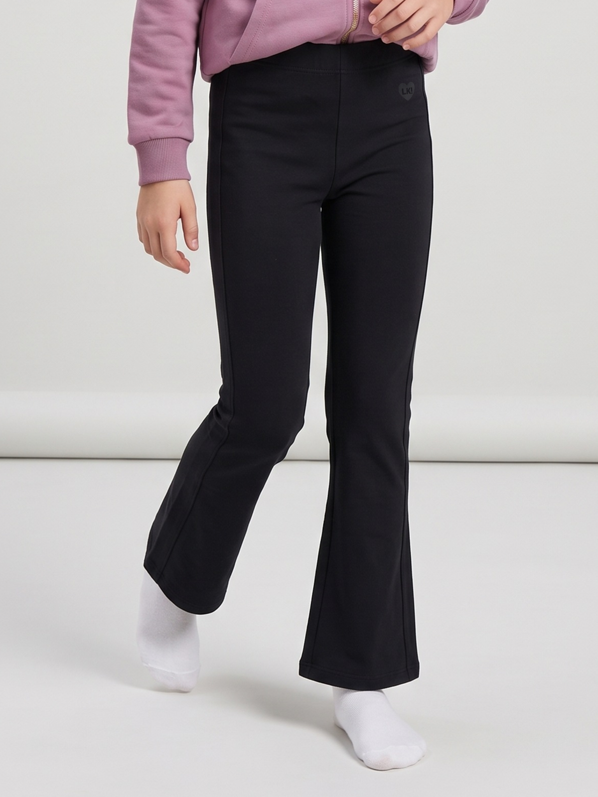 Solid black | Bővülő szárú lányka leggings