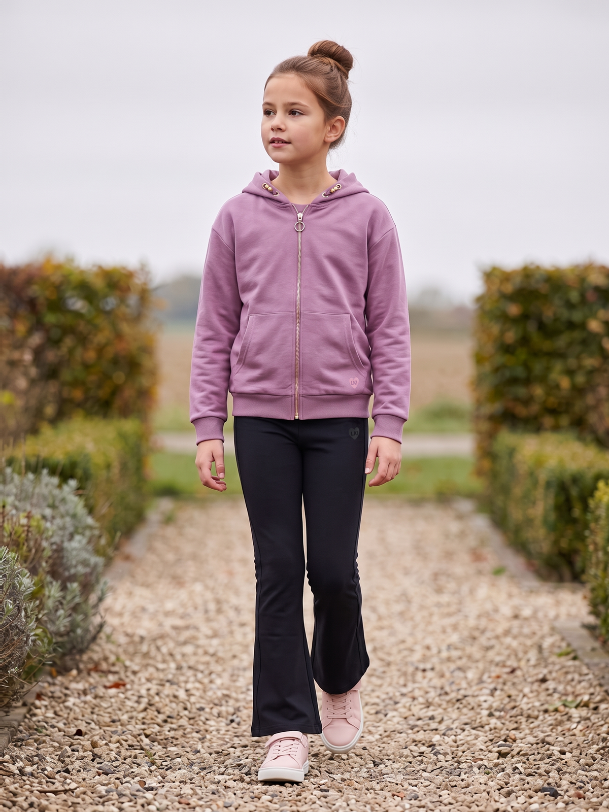 Solid black | Bővülő szárú lányka leggings
