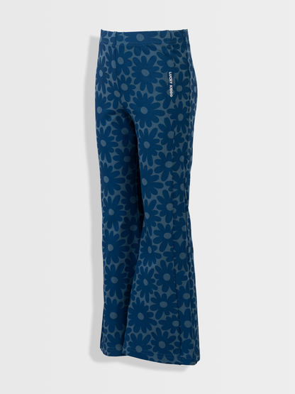 Flowers Blue | Bővülő szárú lányka leggings