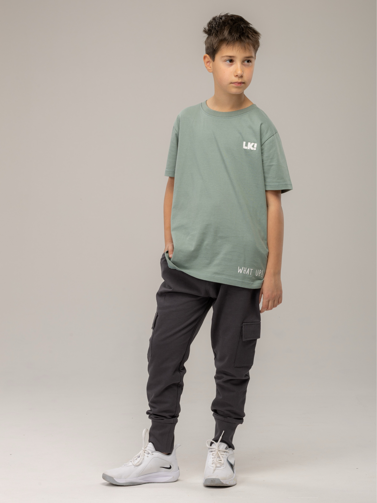 Ebony Grey | Fiú cargo melegítőnadrág