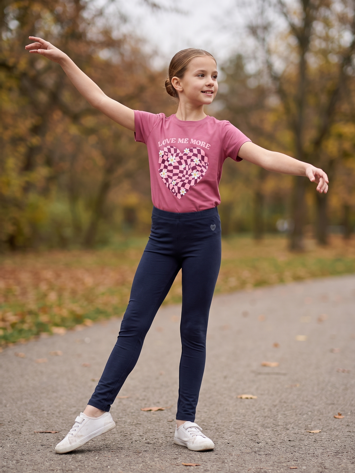 Solid Black | Leggings lányoknak - klasszikus szabás