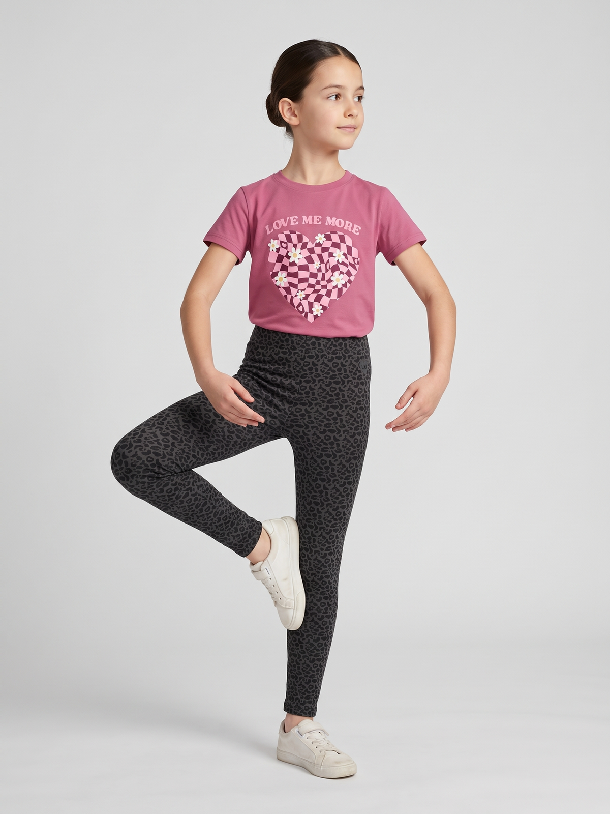 Antracit Leo | Leggings lányoknak - klasszikus szabás