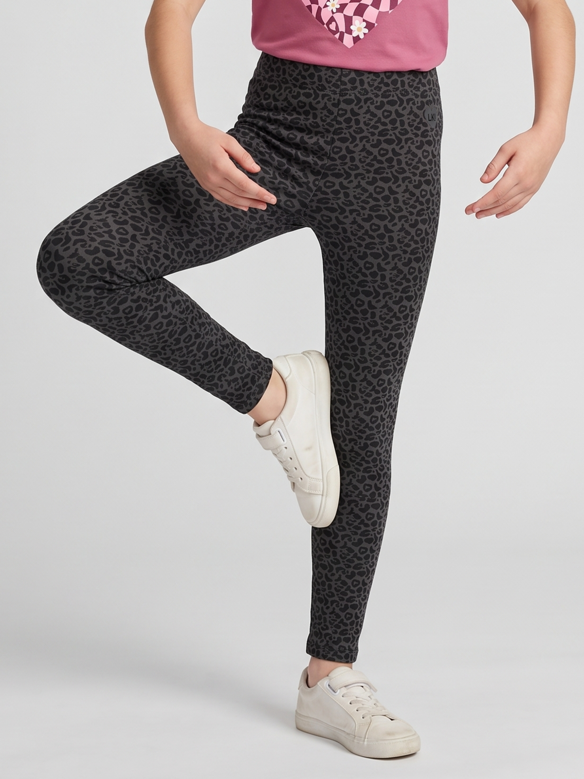 Antracit Leo | Leggings lányoknak - klasszikus szabás