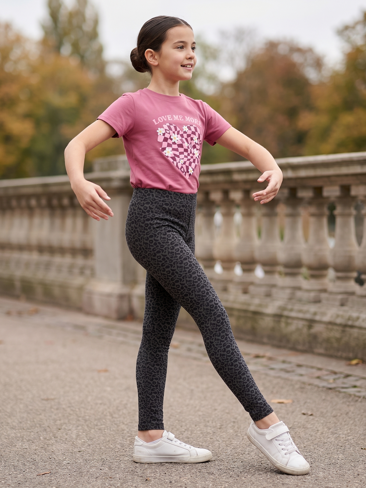 Antracit Leo | Leggings lányoknak - klasszikus szabás