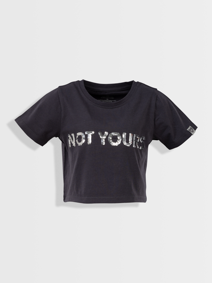 Not yours Sepia Black | Rövid ujjú póló lányoknak