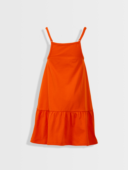 Tangerine Twist | Ujjatlan lányka ruha