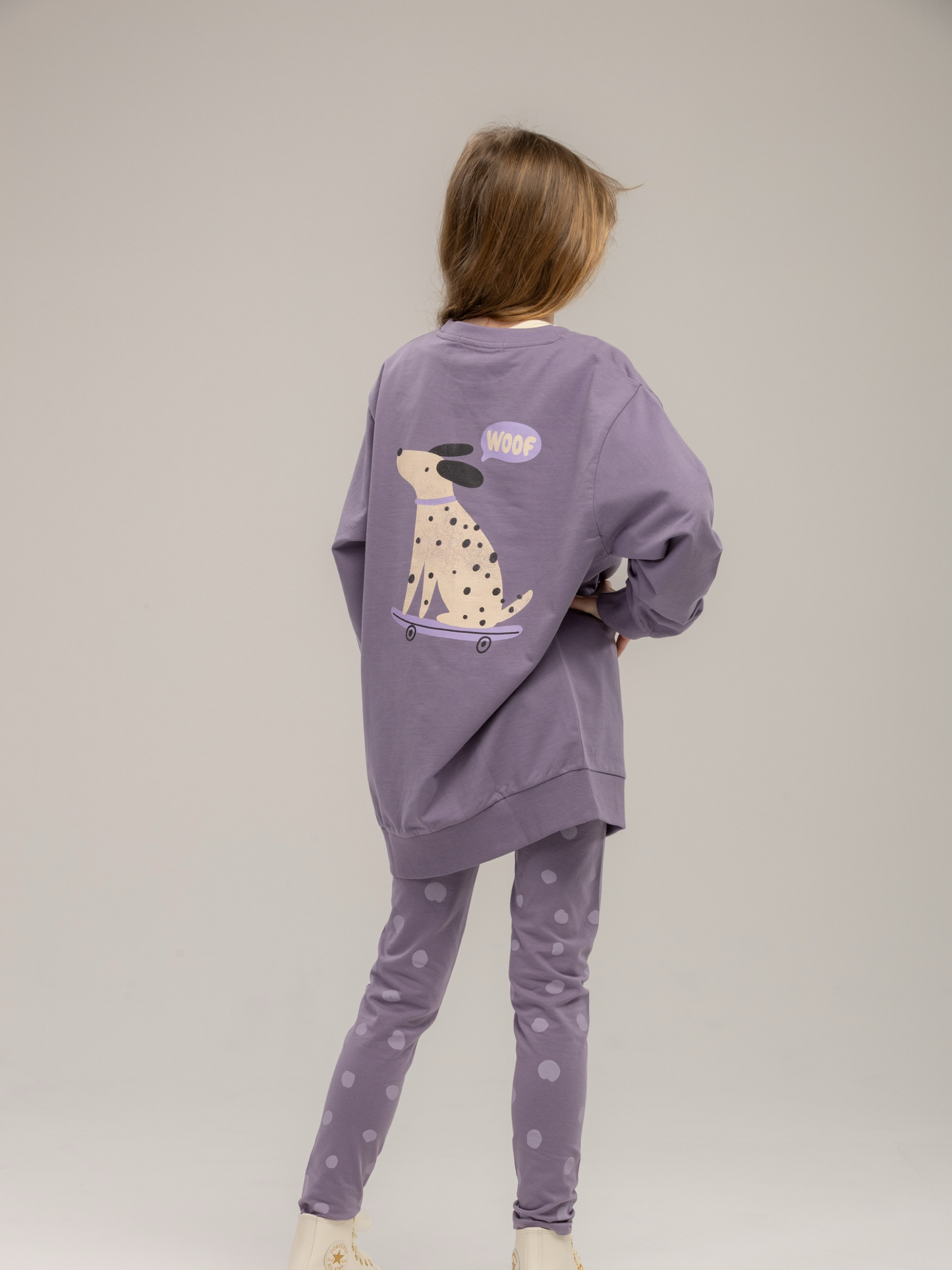 Purple Ash Woof | Lányka pulóver
