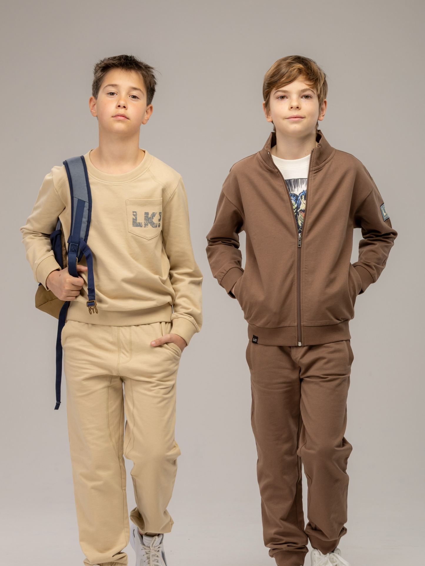 Beige Brown | Fiú pulóver