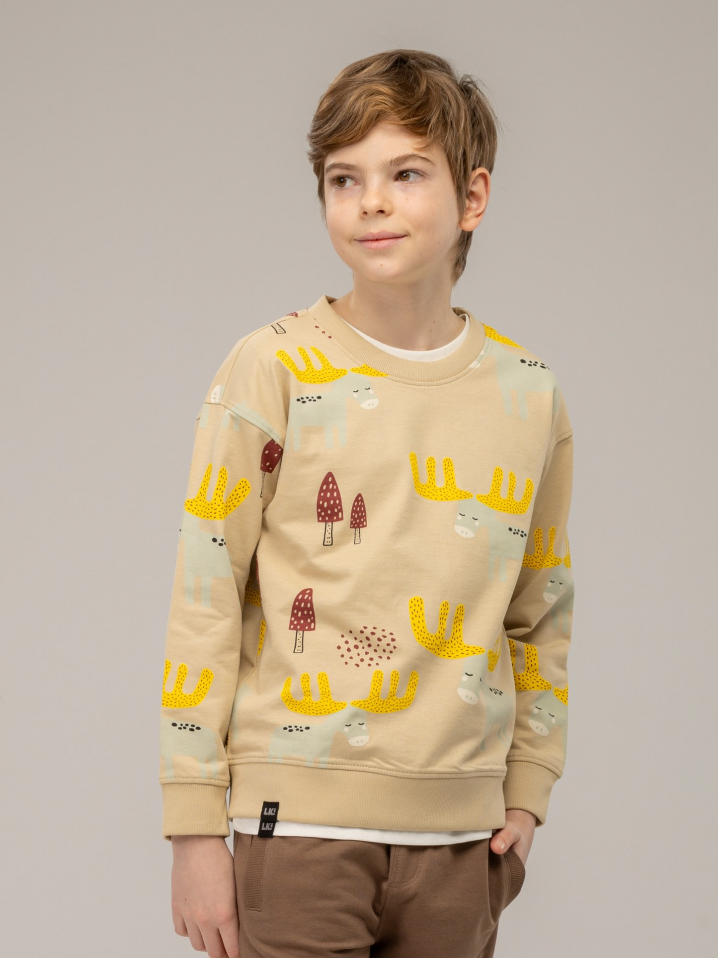 Beige Brown | Fiú pulóver